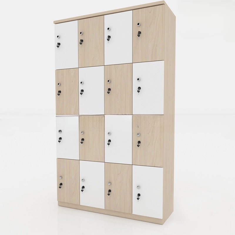 Tủ Locker 16 Cánh Màu Kẻ Caro Hiện Đại - TLK26