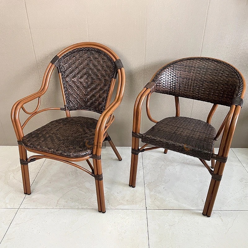 Ghế Cafe Ngoài Trời Giả Nhôm Giả Mây Lưới - SV2