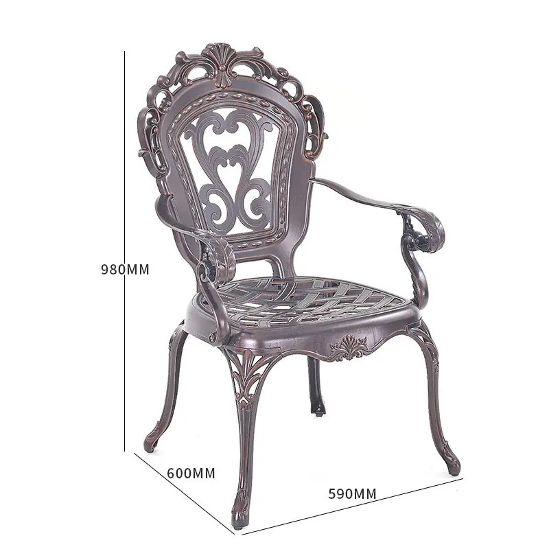 Ghế Sân Vườn Nhôm Đúc Có Tay Tựa Lưng Cao - SV15