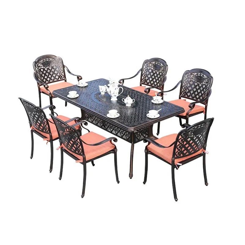 Bàn Sân Vườn Nhôm Đúc Mặt Chữ Nhật - SV22
