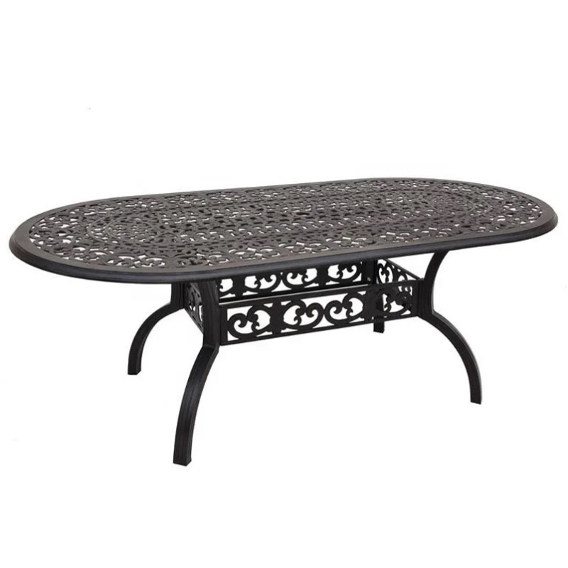 Bàn Sân Vườn Nhôm Đúc Oval Sang Trọng - SV53