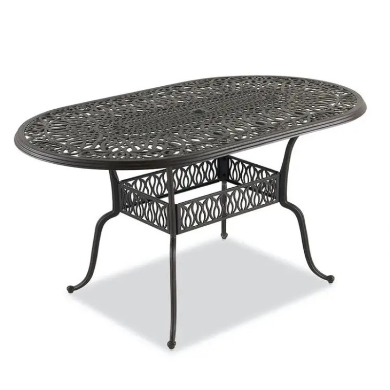 Bàn Sân Vườn Nhôm Đúc Oval Sang Trọng - SV53