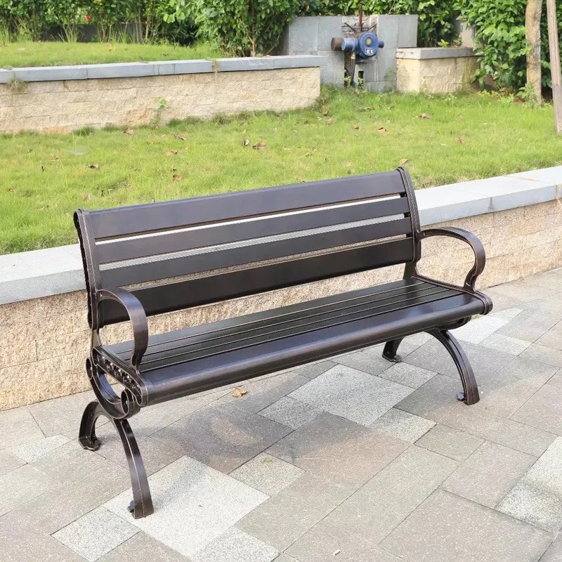 Ghế Băng Công Viên Ngoài Trời Nhôm Đúc Hiện Đại - SV64