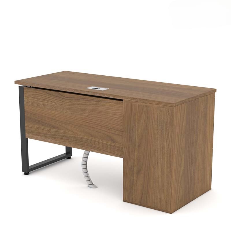 Bàn Làm Việc Gỗ Chân Sắt Liền Hộc - BLV61