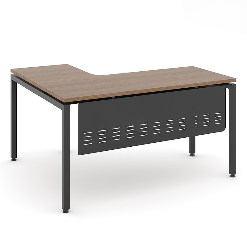 Bàn Làm Việc Góc L Yếm Sắt Che Lửng - BLV21