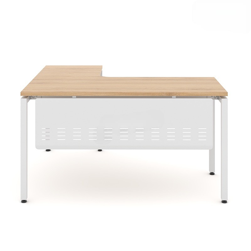 Bàn Làm Việc Góc L Yếm Sắt Che Lửng - BLV21