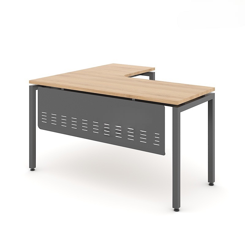 Bàn Làm Việc Góc L Yếm Sắt Che Lửng - BLV21