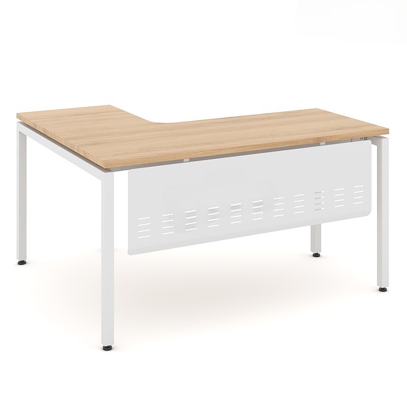 Bàn Làm Việc Góc L Yếm Sắt Che Lửng - BLV21