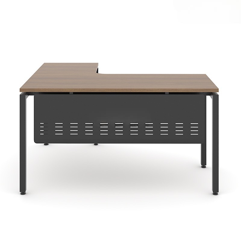 Bàn Làm Việc Góc L Yếm Sắt Che Lửng - BLV21
