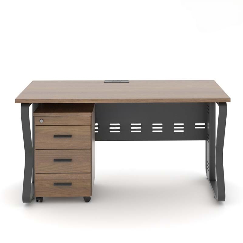 Bàn Làm Việc Chân Sắt K Uốn Có Yếm  - BLV121