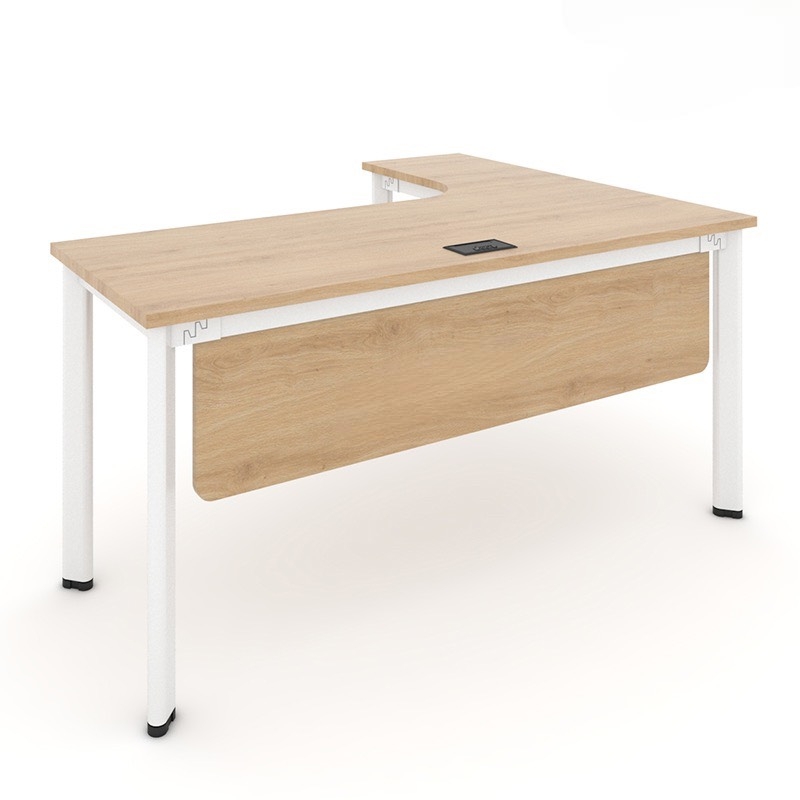 Bàn Làm Việc Góc L Có Yếm Gỗ - BLV16