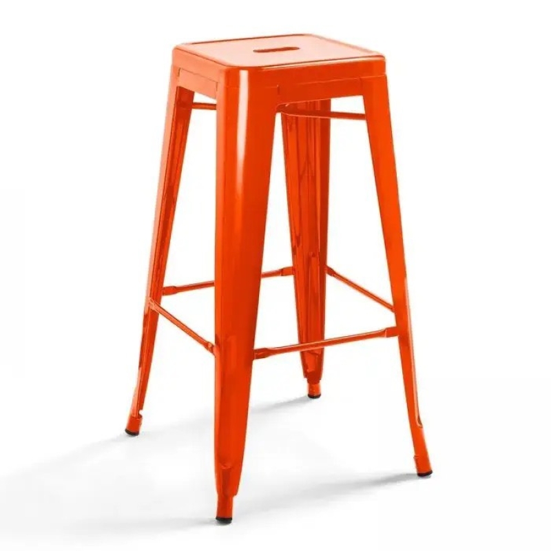 Ghế Cafe Tiếp Khách Tolix Sắt Sơn Tĩnh Điện Chân Cao - CF26