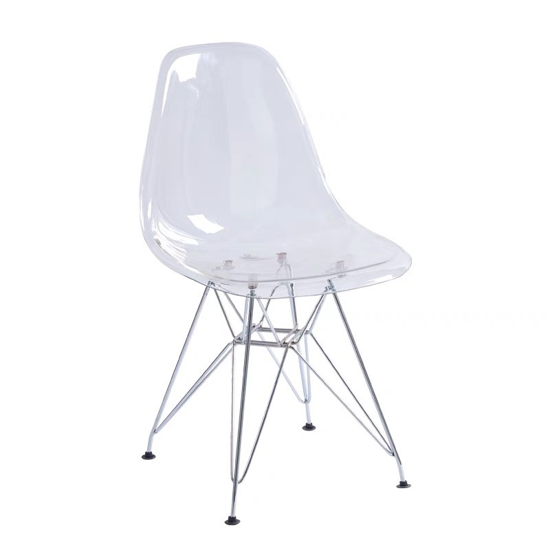 Ghế Cafe Tiếp Khách Trong Suốt Chân Sắt - CF28