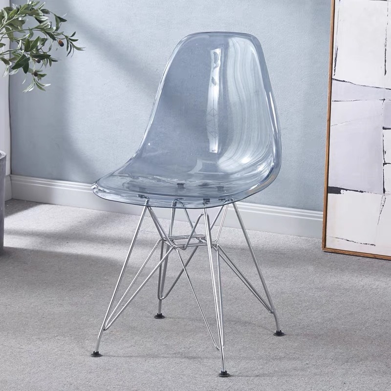 Ghế Cafe Tiếp Khách Trong Suốt Chân Sắt - CF28