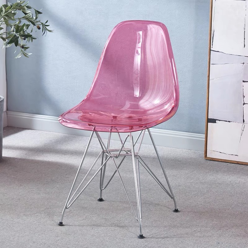 Ghế Cafe Tiếp Khách Trong Suốt Chân Sắt - CF28