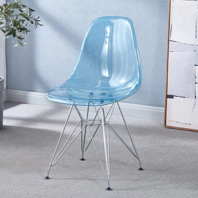 Ghế Cafe Tiếp Khách Trong Suốt Chân Sắt - CF28