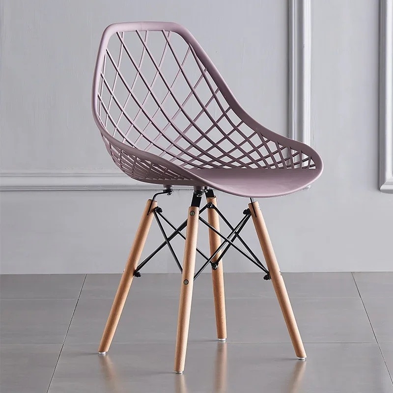 Ghế Cafe Tiếp Khách Lưng Lưới Nhựa Chân Gỗ - CF30