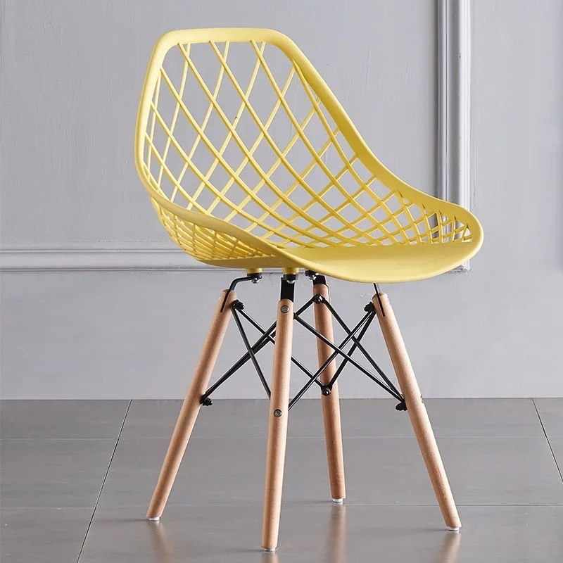 Ghế Cafe Tiếp Khách Lưng Lưới Nhựa Chân Gỗ - CF30