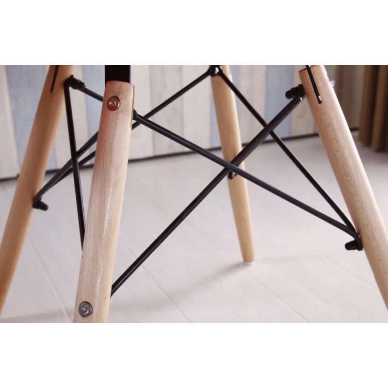 Ghế Cafe Tiếp Khách Eames Mặt Thuyền Chân Gỗ - CF39