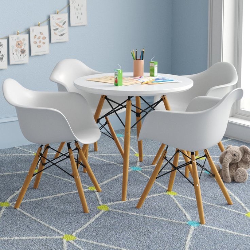 Ghế Cafe Tiếp Khách Eames Mặt Thuyền Chân Gỗ - CF39