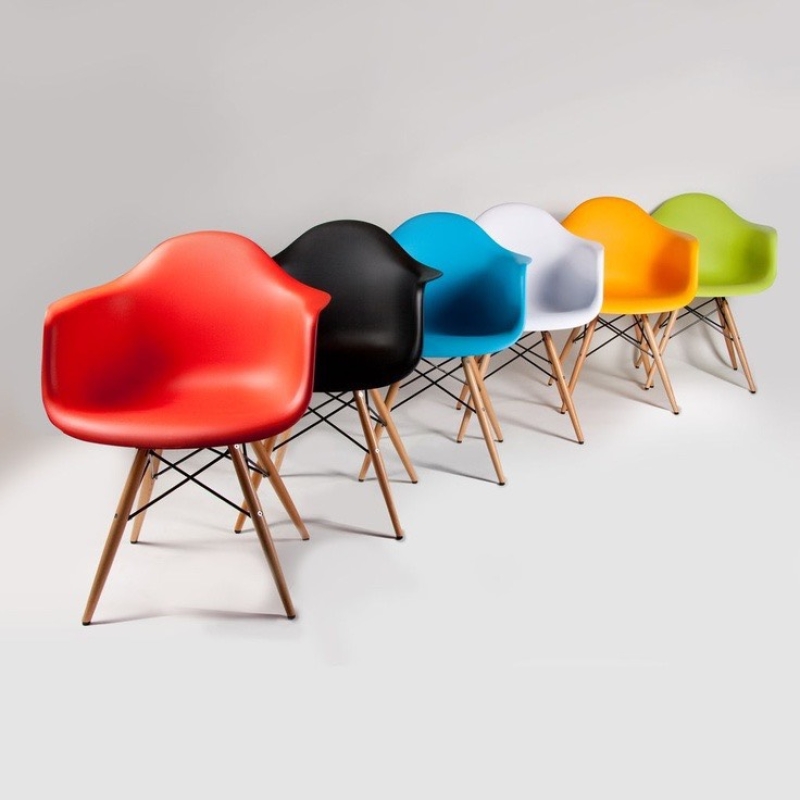 Ghế Cafe Tiếp Khách Eames Mặt Thuyền Chân Gỗ - CF39