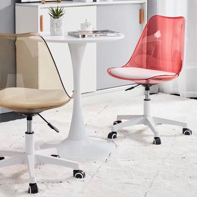 Ghế Cafe Tiếp Khách Emes Chân Xoay Trong Suốt - CF41