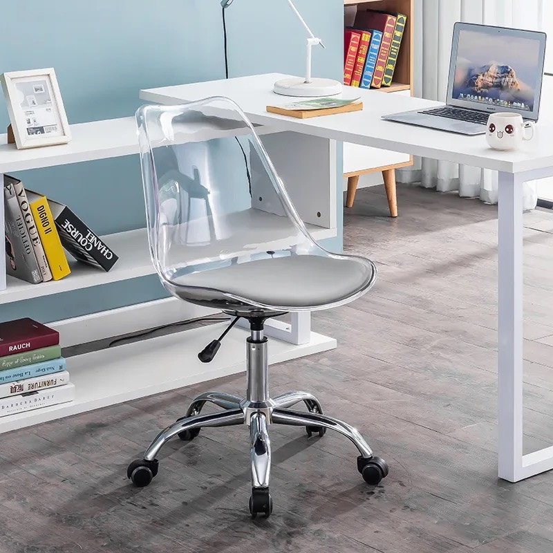 Ghế Cafe Tiếp Khách Emes Chân Xoay Trong Suốt - CF41