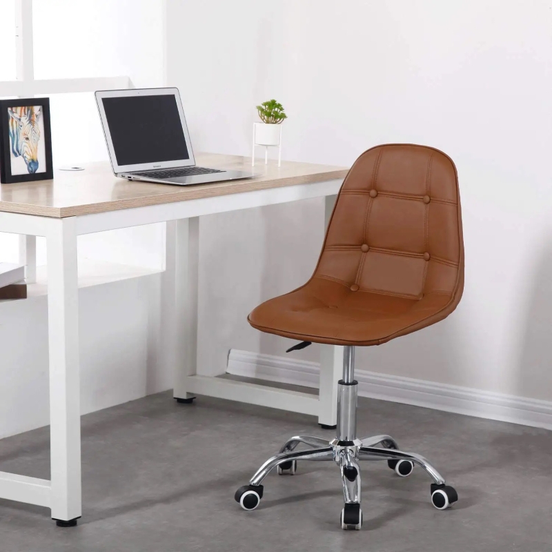 Ghế Cafe Tiếp Khách Eames Lưng Bọc Da Nút Thắt - CF49