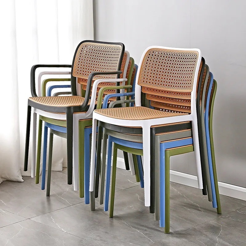 Ghế Cafe Tiếp Khách Lưng Nhựa Giả Mây - CF34