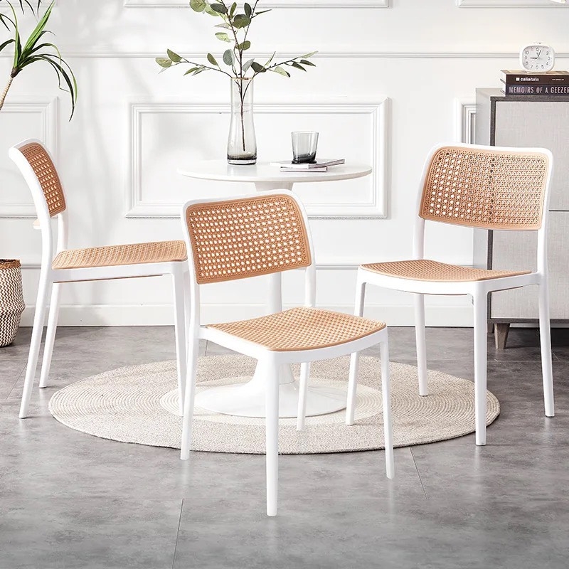 Ghế Cafe Tiếp Khách Lưng Nhựa Giả Mây - CF34