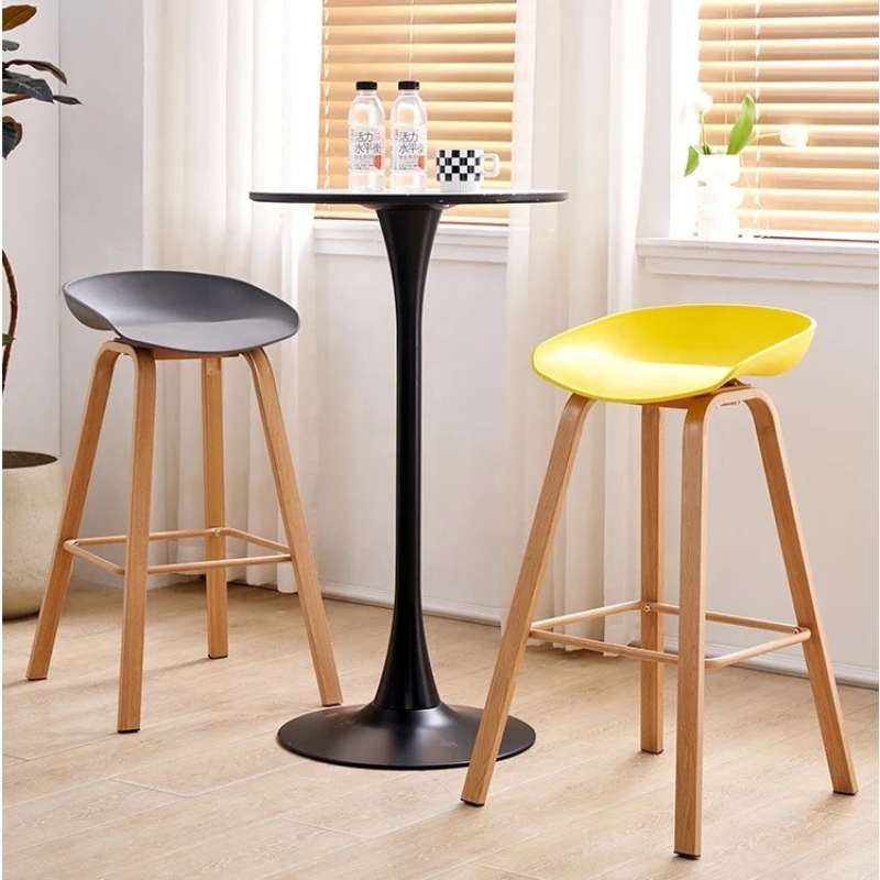 Ghế Bar Mặt Nhựa Chân Thép Sơn Tĩnh Điện - QB9