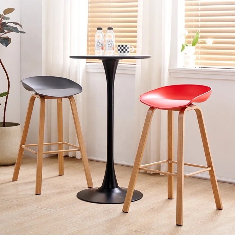 Ghế Bar Mặt Nhựa Chân Thép Sơn Tĩnh Điện - QB9
