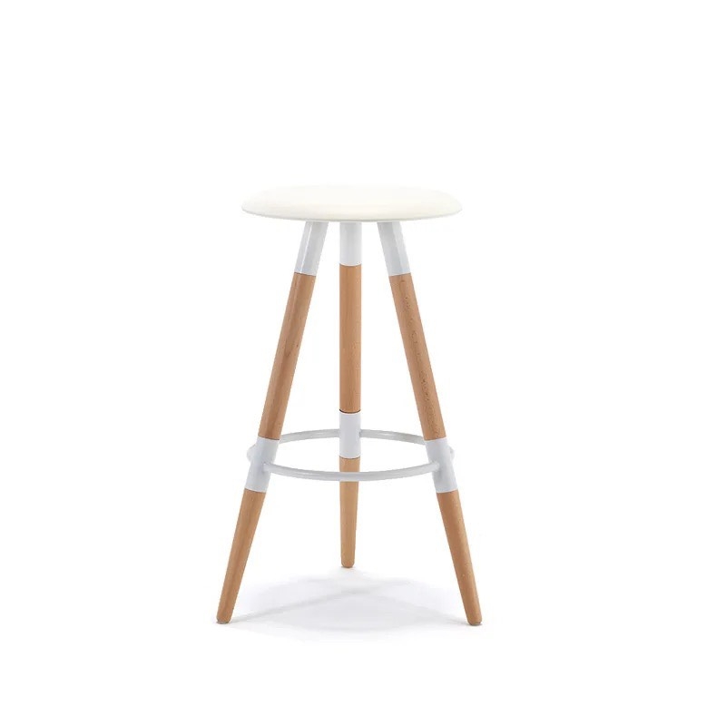 Ghế Bar Mặt Nhựa Chân Gỗ Nhiều Màu - QB12
