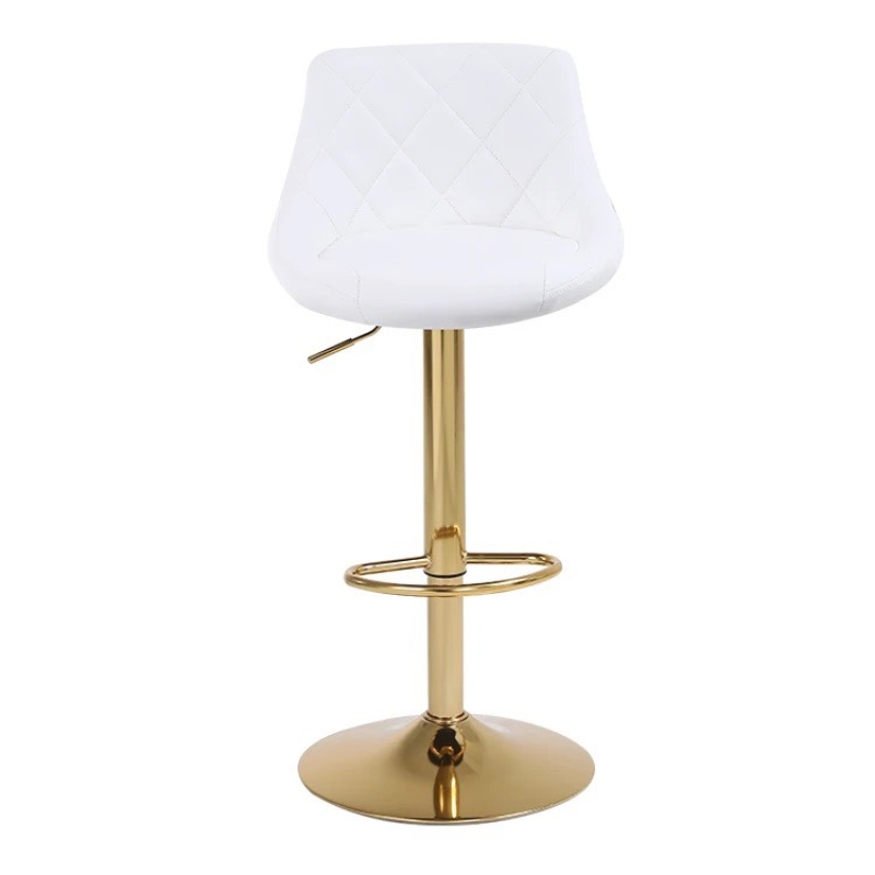 Ghế Bar Lưng Nệm Đính Cúc Chân Mạ - QB15