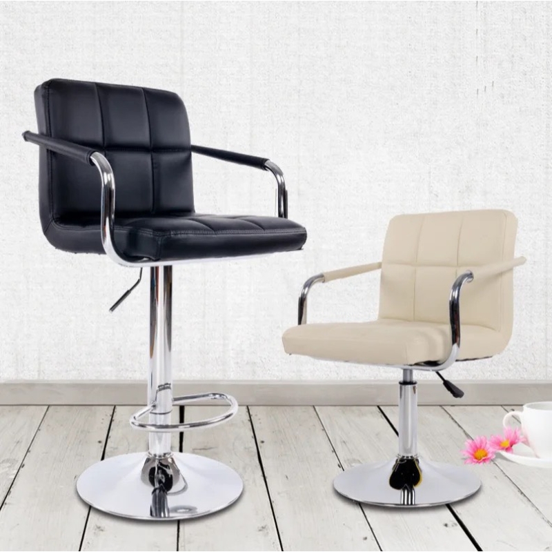 Ghế Bar Bọc Da Lưng Vuông Có Tay - QB19