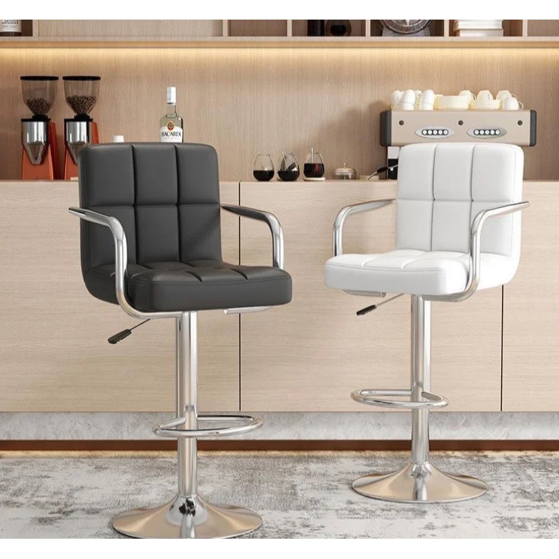 Ghế Bar Bọc Da Lưng Vuông Có Tay - QB19