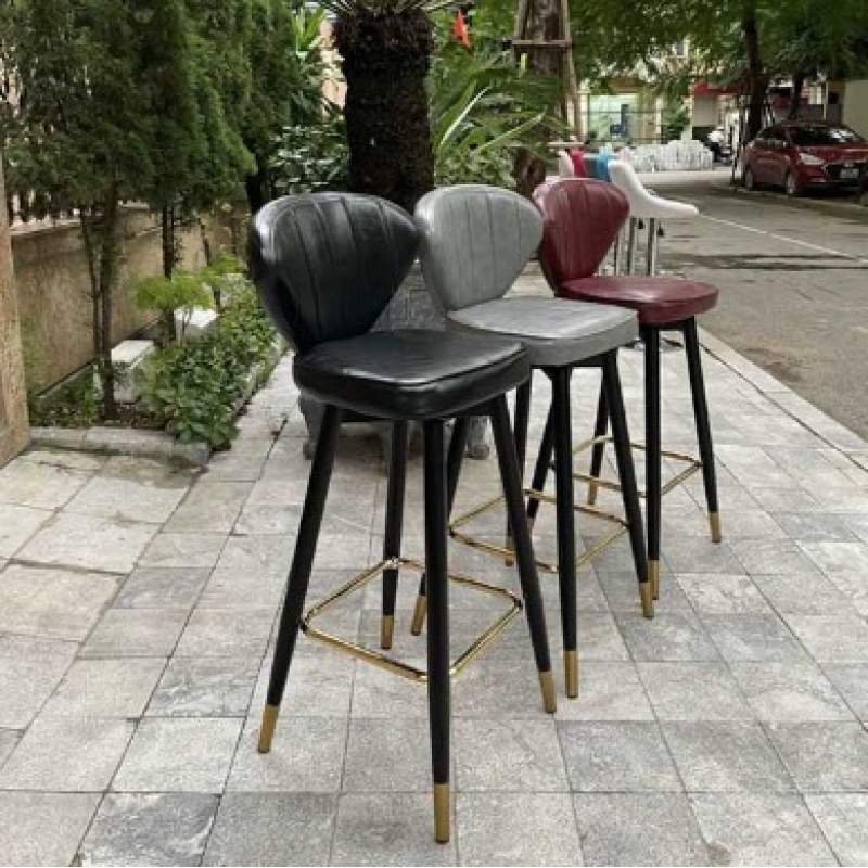 Ghế Bar Eo Thắt Chân Sắt Cố Định - QB28 