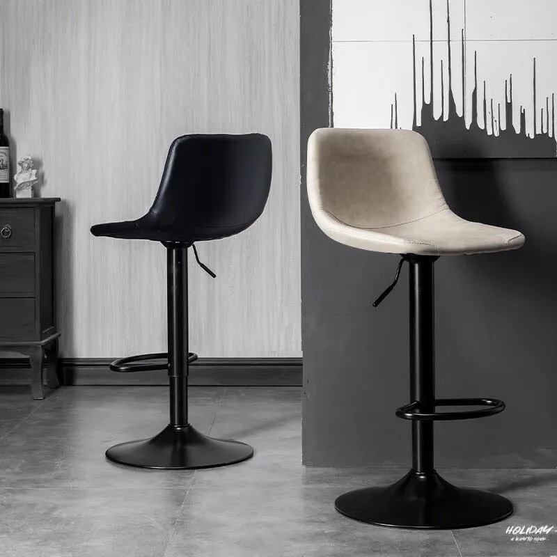 Ghế Bar Lưng Da Chân Sắt Tăng Giảm - QB30