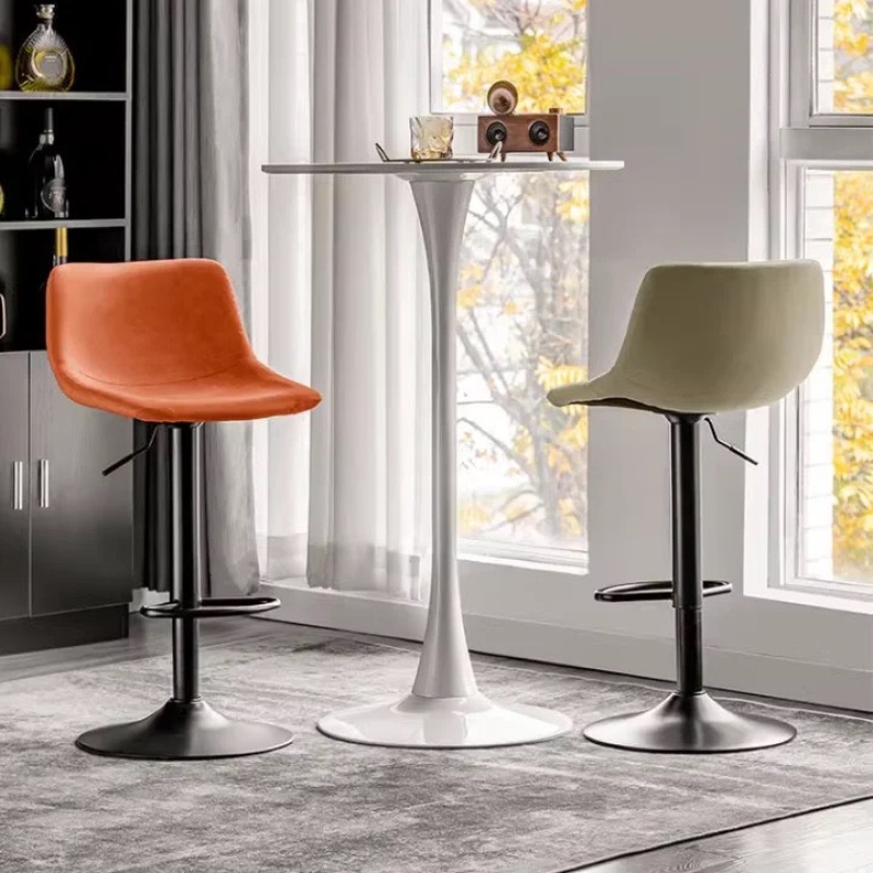 Ghế Bar Lưng Da Chân Sắt Tăng Giảm - QB30