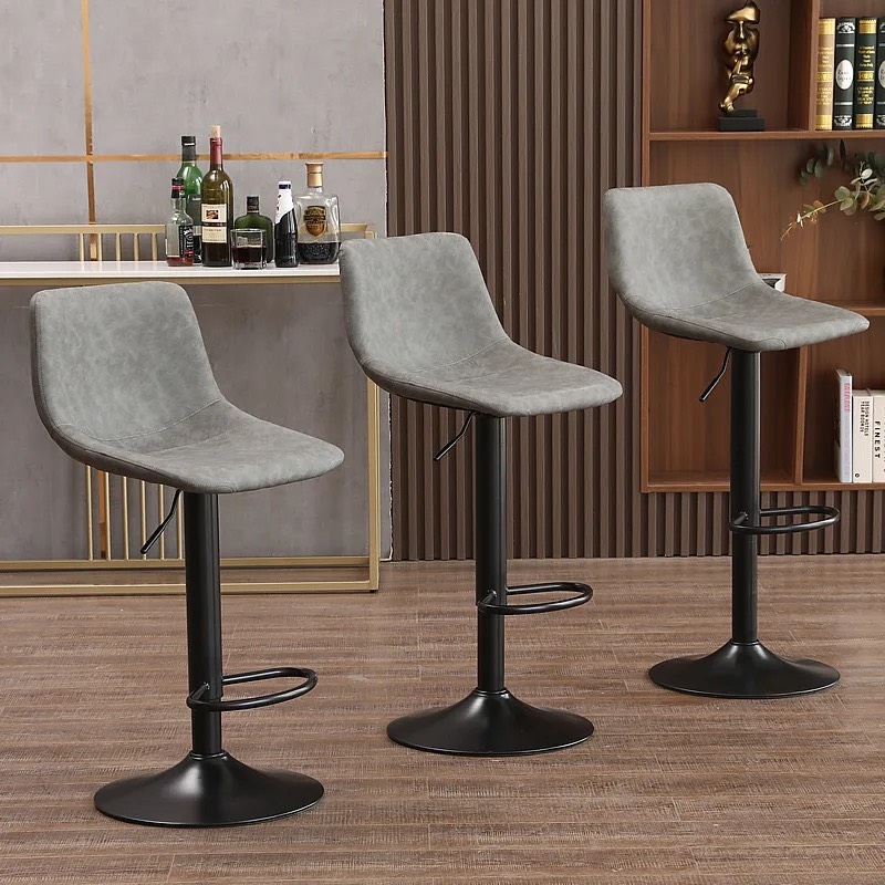 Ghế Bar Lưng Da Chân Sắt Tăng Giảm - QB30