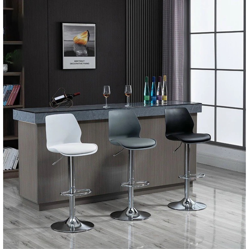 Ghế Bar Lưng Nhựa Mặt Nệm Xoay 360 Độ - QB31