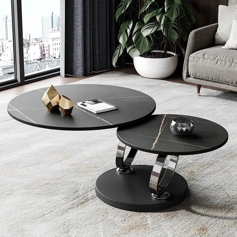 Bàn Trà Sofa Đôi Mặt Đá Phiến Ceramic - BT13