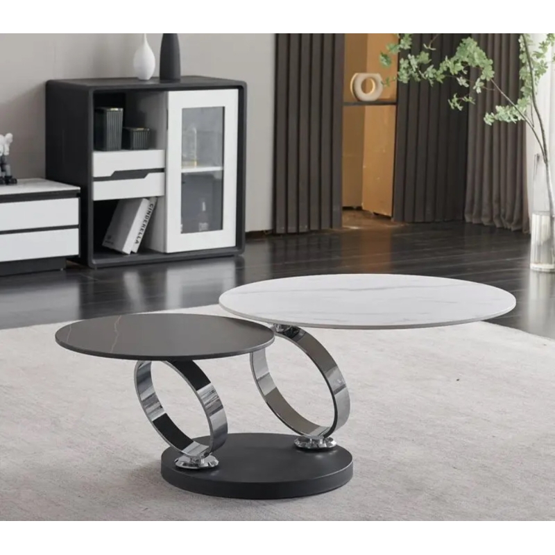 Bàn Trà Sofa Đôi Mặt Đá Phiến Ceramic - BT13