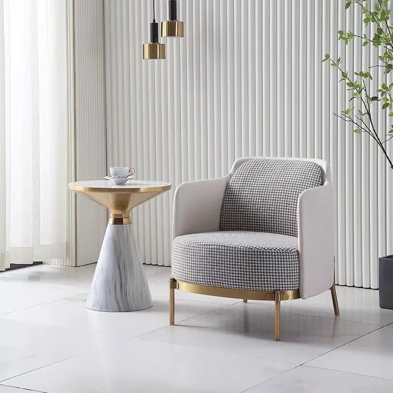 Bàn Trà Sofa Mặt Đá Chân Mạ Vàng Nhập Khẩu - BT14