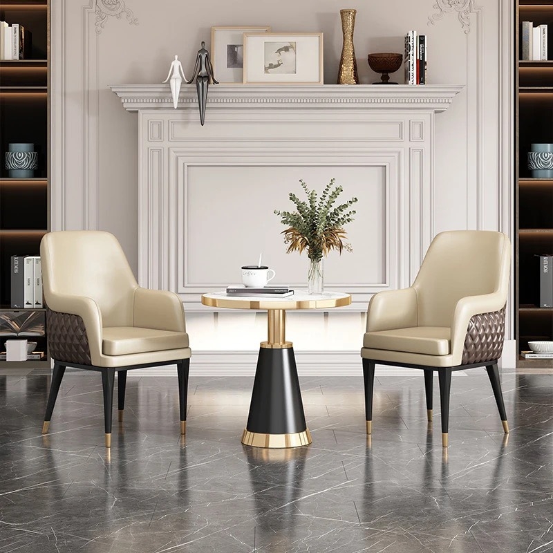 Bàn Trà Sofa Mặt Đá Chân Mạ Vàng Nhập Khẩu - BT14