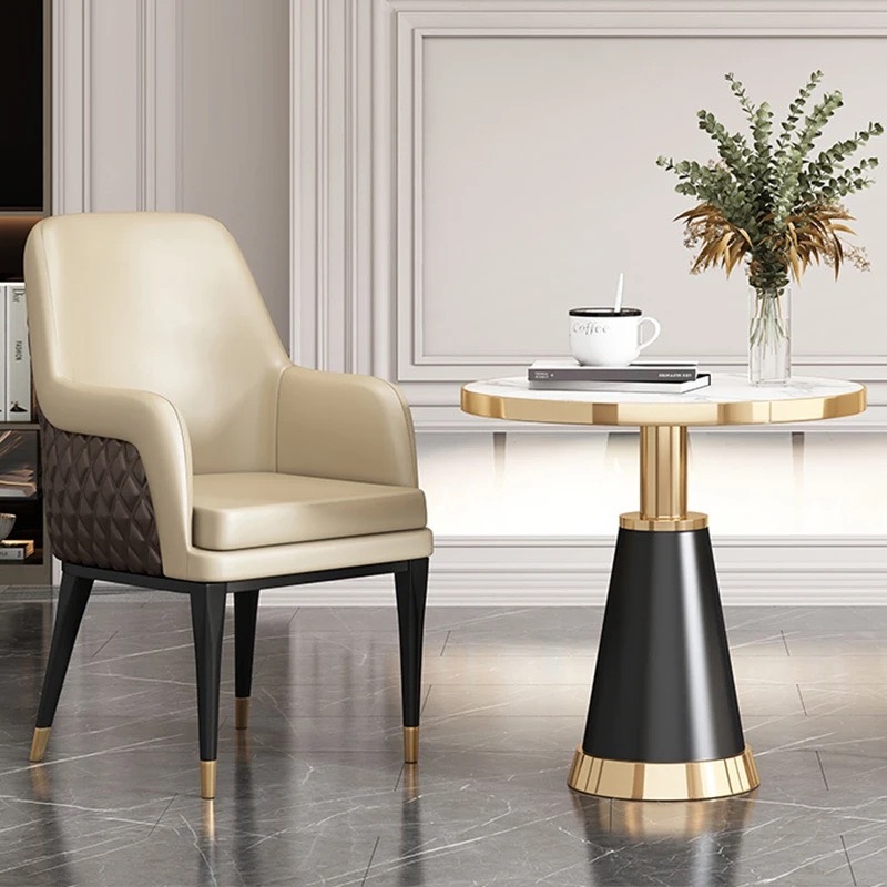 Bàn Trà Sofa Mặt Đá Chân Mạ Vàng Nhập Khẩu - BT14