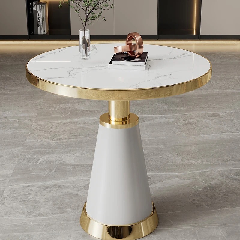 Bàn Trà Sofa Mặt Đá Chân Mạ Vàng Nhập Khẩu - BT14