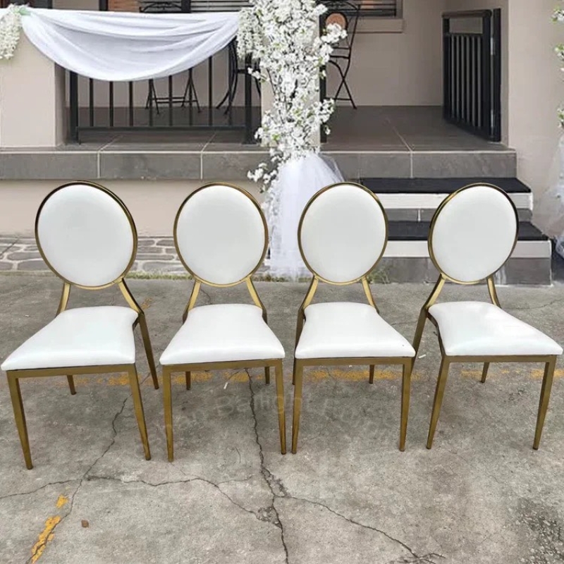 Ghế Ăn Cho Tiệc Cưới LOUISS Chân Mạ Vàng - GA6