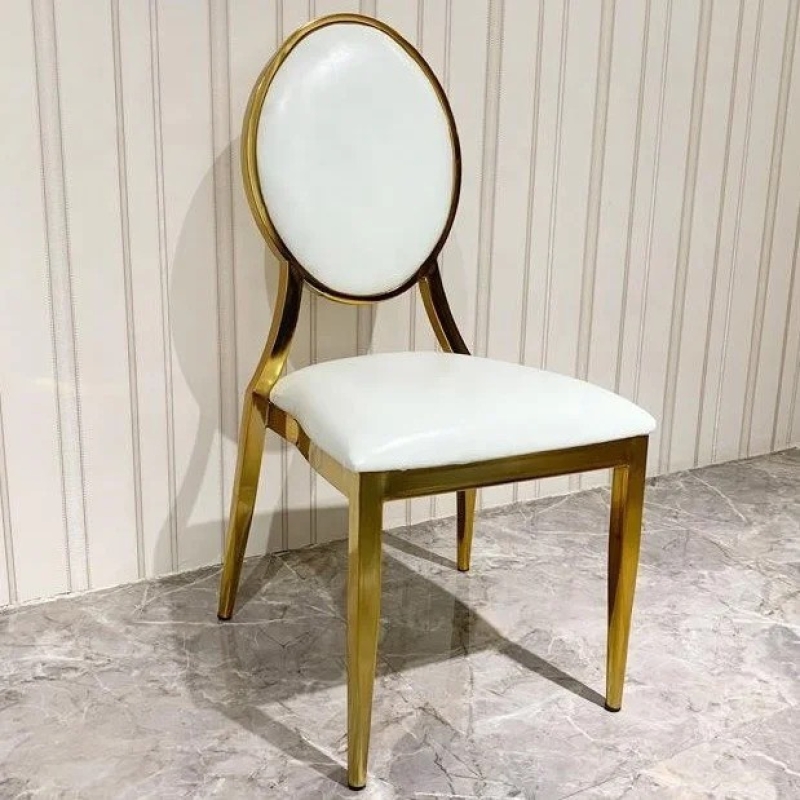 Ghế Ăn Cho Tiệc Cưới LOUISS Chân Mạ Vàng - GA6