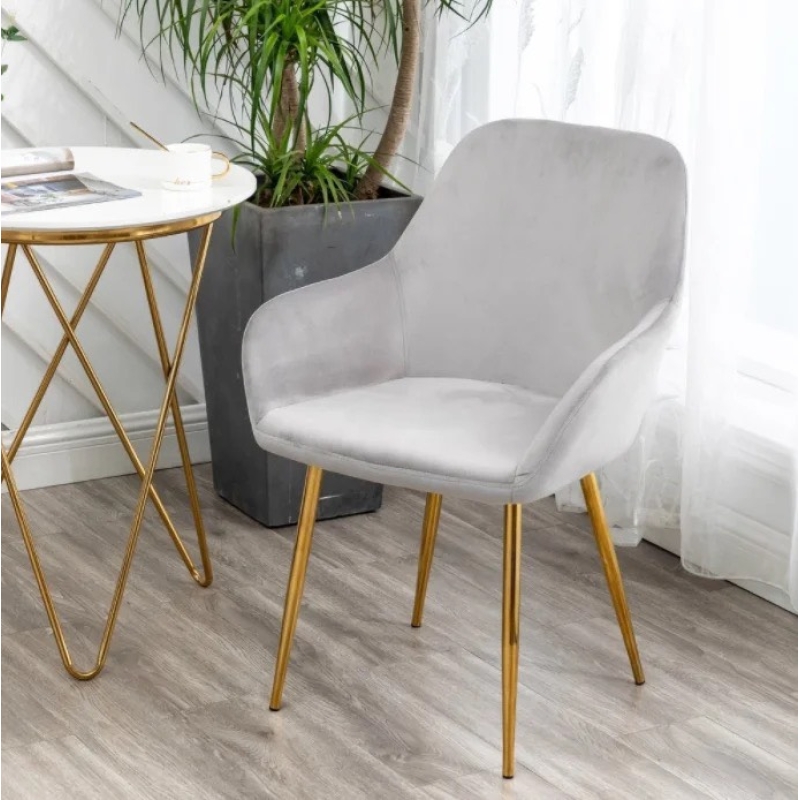 Ghế Ăn LARA Kiểu Sofa Đơn Chân Mạ Vàng - GA46